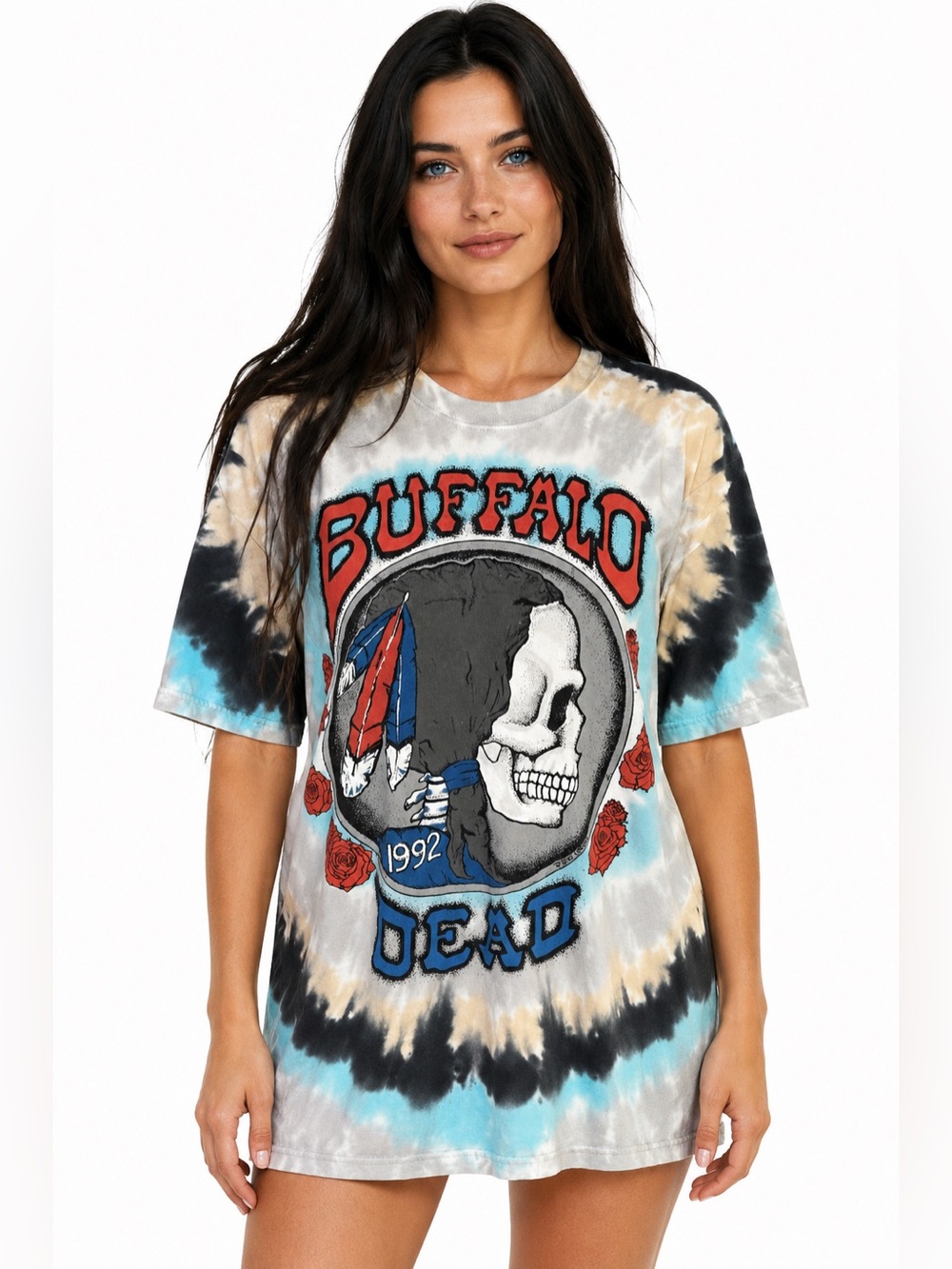 Liquid Blue Grateful Dead Buffalo 1992 Rich Stadium Tie Dye T-Shirt Small